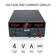 Fonte ajustável do banco de comutação do laboratório do estabilizador 60v 10a da tensão da fonte de alimentação da c.c. do regulador de tensão de usb digital 30v 5a