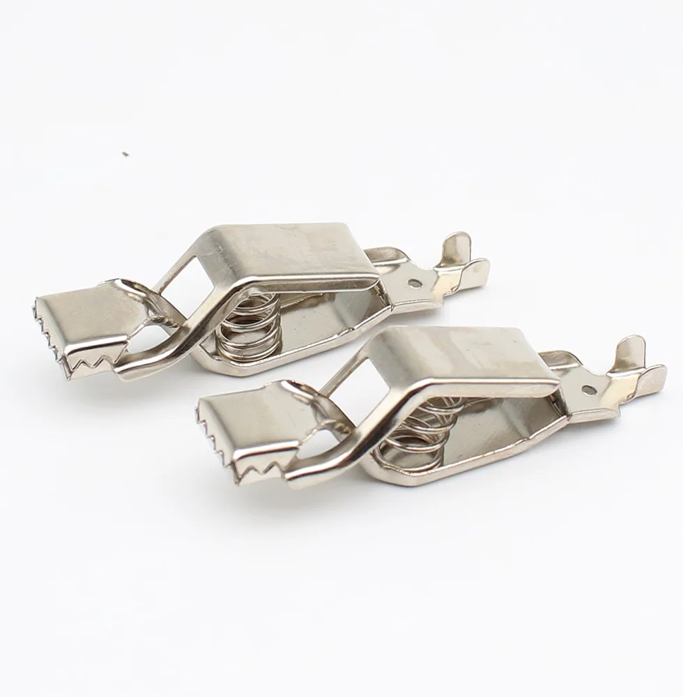 2Pcs 20A 65mm full sheath crocodile clamp flat mouth test clamp full package electronic experiment spring alligator clips electric test clamp test clip electrical clamp