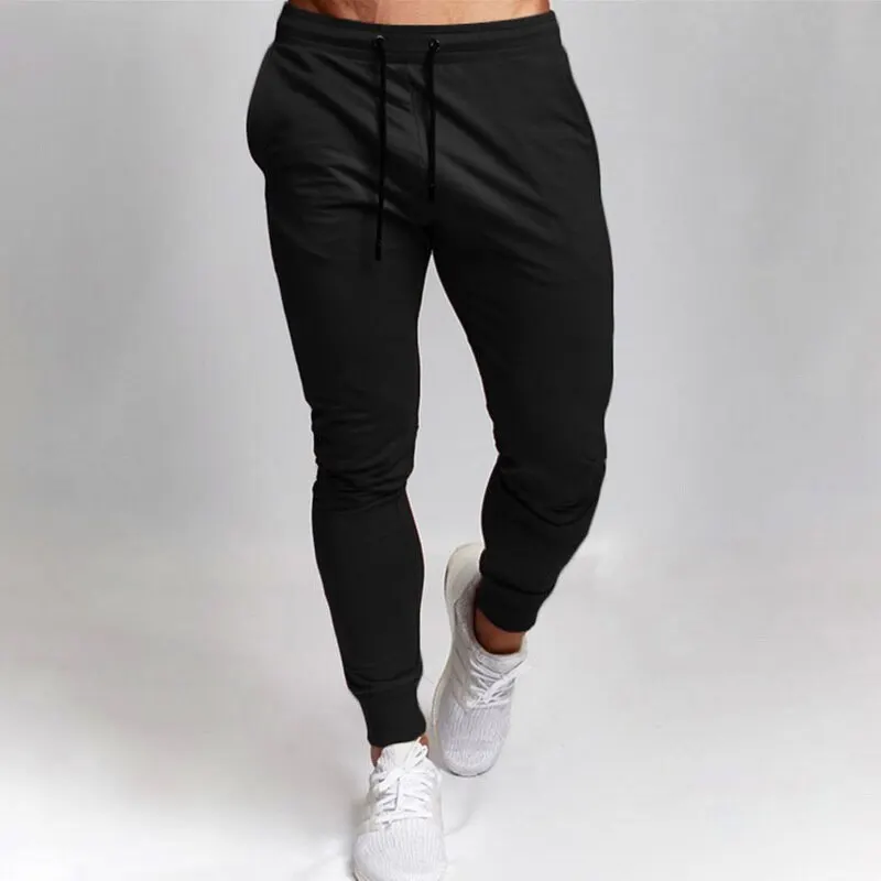 Discount Jodimitty Men Sport Leisure Trousers Solid Color Versatile Running Training Fitness Pants Lace Up Solid Versatile Fitness Pants