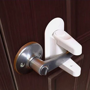 

Newborn Kids Children Protection Doors Handle Lock Universal Adhesive Compatible Professional Baby Safety Lock Door Lever