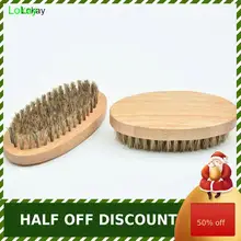 Мужская щетка для бороды, натуральная щетина кабана, гребень для бритья, массаж лица, ручная работа, желтая щетка для ухода за волосами для мужчин