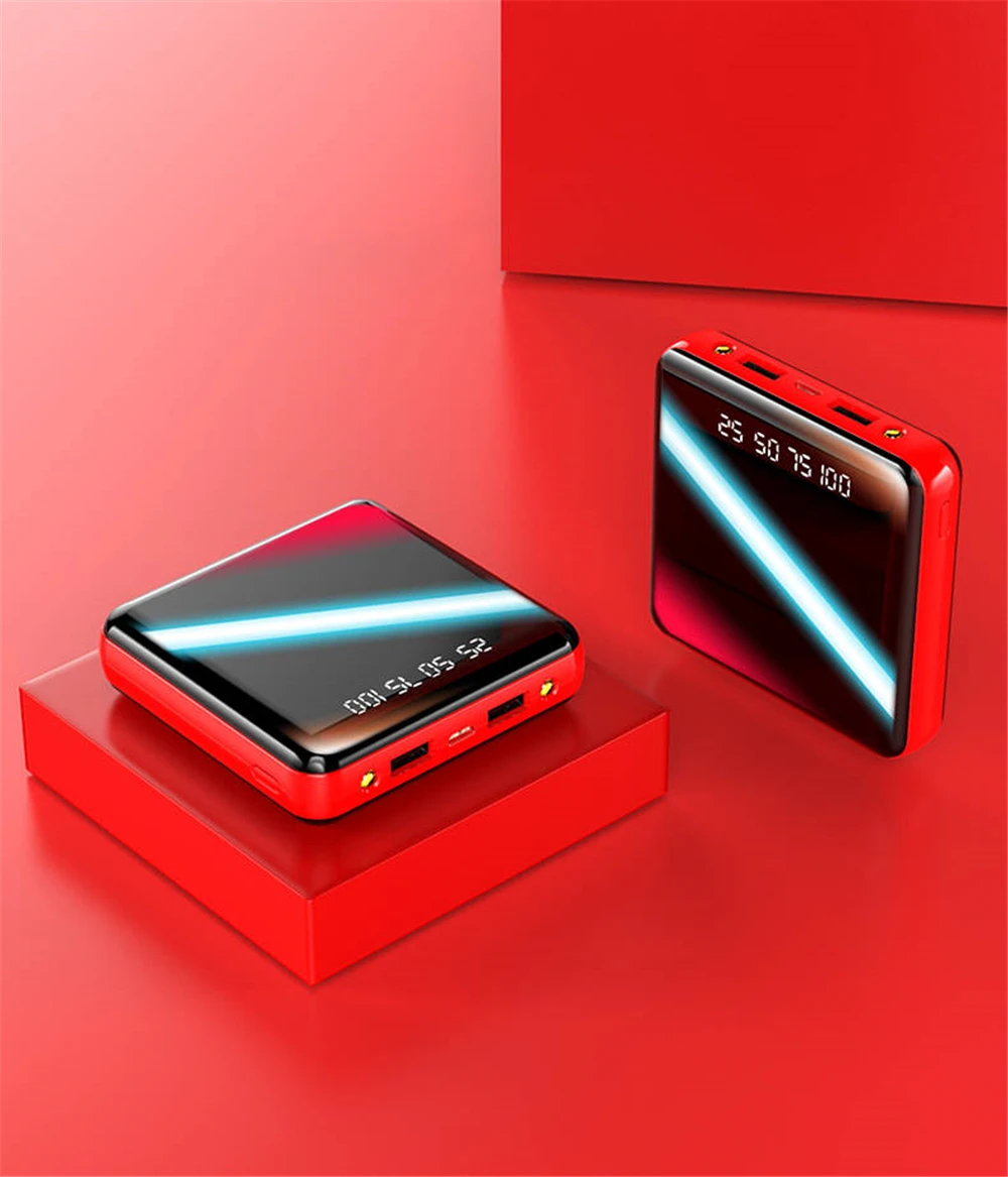 10000 мАч Внешний аккумулятор для iPhone 11 pro 6 6s 7 8 Plus X XS max XR Pover Bank USB светодиодный внешний аккумулятор для зарядки