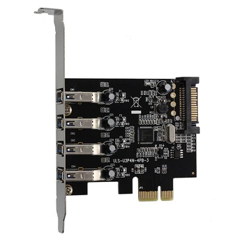

4-Port SuperSpeed USB 3.0 PCI 15-pin SATA Power Connector Express Controller Card Adapter Low Profile