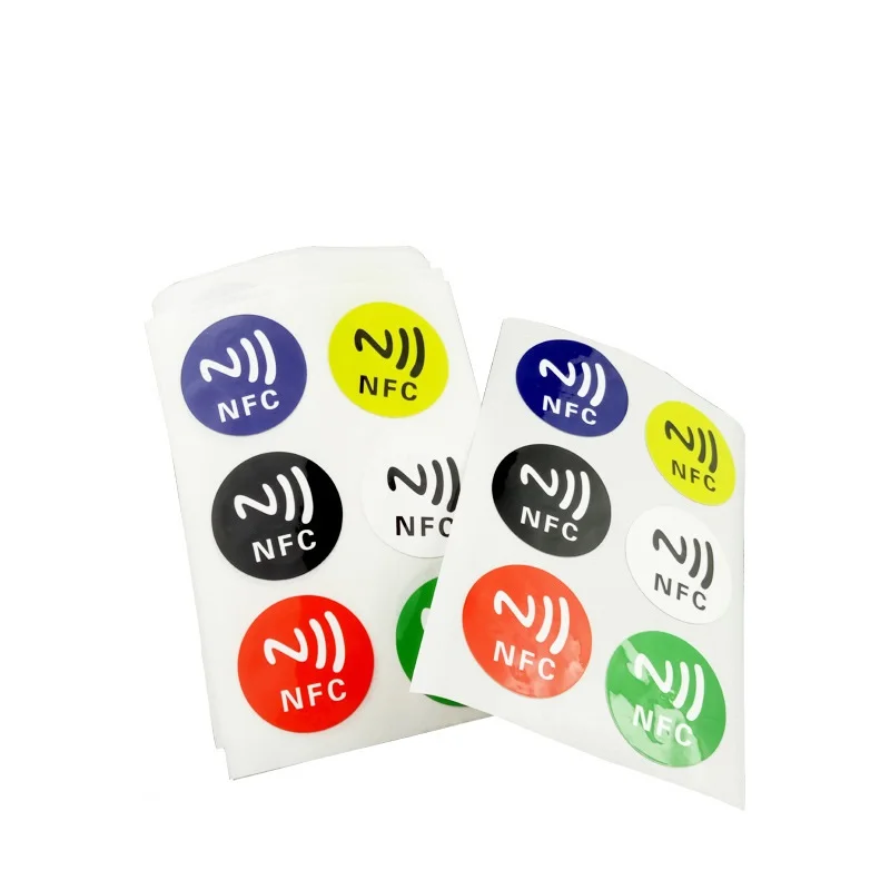 5 компл. 6 цветов NFC бирки стикер s NTAG213 NFC метки наклейки-этикетки универсальные этикетки Ntag213 RFID бирка для всех NFC телефонов