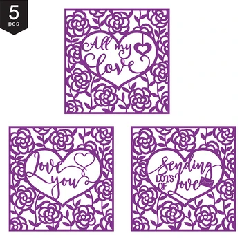 

Interchangeable Heartfelt Frame Metal Cutting Dies Stencils For DIY Scrapbooking Paper Cards Handcraft Embossing Template Decor