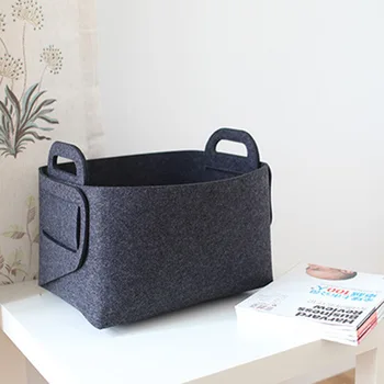 

Book Storage basket Dirty Clothes Toys Holder Container Desktop Living Room Bathroom Organizer Foldable Laundry Basket Felt Toy