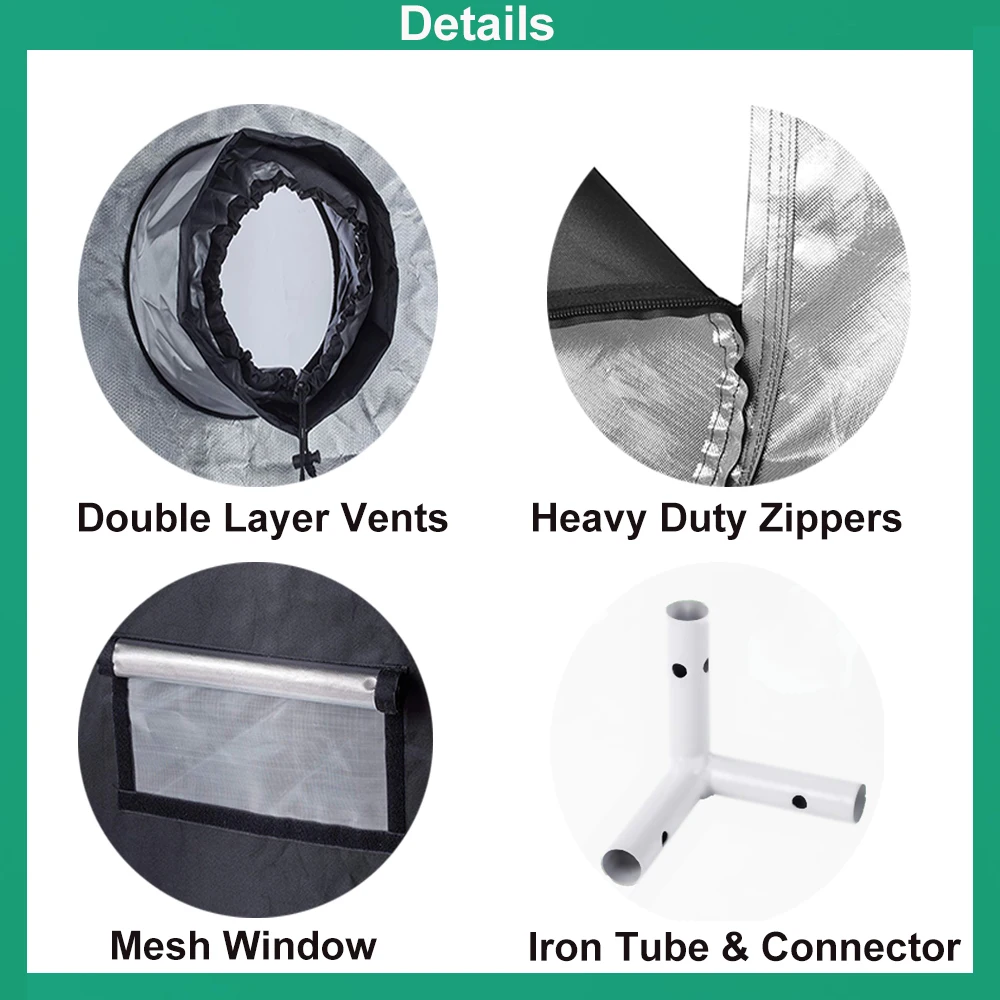 BEYLSION Plant Grow Tents Growing Tent For Indoor Grow Light Accessories Hydroponic Grow Box Grow Tent Mylar+Ratchet Hangers 5 BEYLSION Plant Grow Tents Growing Tent For Indoor Grow Light Accessories Hydroponic Grow Box Grow Tent Mylar+Ratchet Hangers 5