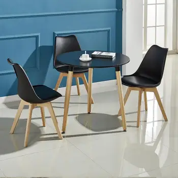 

8002 Home balcony Nordic small round table reception table and chairs simple casual table tea shop coffee table and chairs