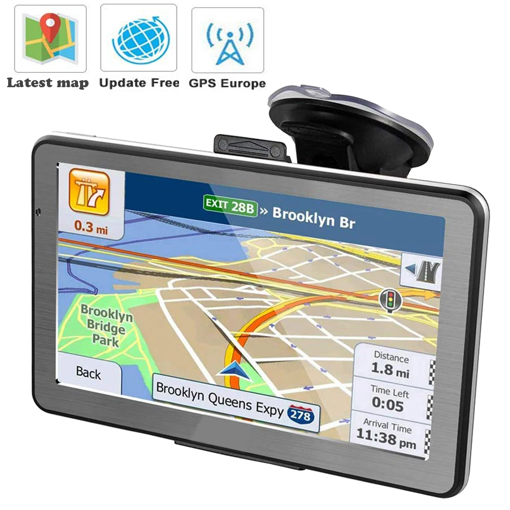 Gps автомобильный навигатор 5 дюймов ЖК-дисплей экран FM спутниковый голос грузовик навигация евро lincoln navigutorpe с новейшей картой