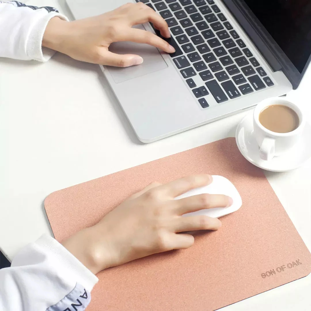 Xiaomi Youpin Son Of Oak Cork Portable Mouse Pad Lightweight Mat Refreshing Waterproof Skin-friendly Smooth Surface Stain Proof mouse pad