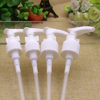 

20/24R White PP Clamp Pump Cap Plastic Press Cover Lid for DIY Cosmetic Lotion/Emulsion Gel Bottle Container 50/100/200pcs