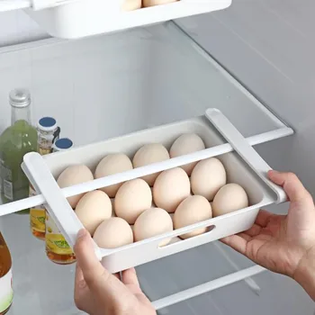 

Refrigerator Food Egg Storage Box Fridge Drawer Rack Kitchen Supplies White DAG-ship
