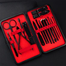 Модный стиль, высококачественные маникюрные инструменты из нержавеющей стали, кусачки для ногтей, набор из 16 предметов, маникюрные инструменты с педикюрным ножом и щипцами для красоты