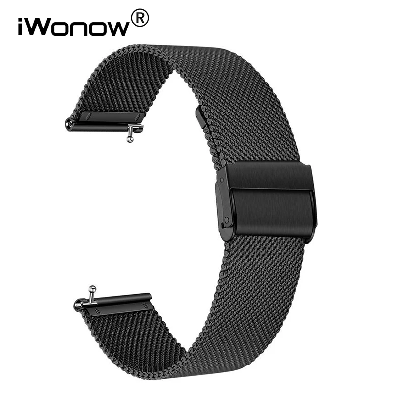 Ремешок для часов Миланская петля ремешок + двойной замок застежка Fitbit Versa/2/Lite/SE