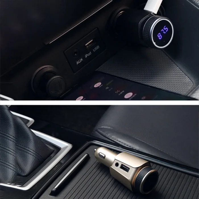 Дизайн автомобиля Bluetooth MP3 музыкальный плеер Зарядное устройство fm-передатчик Aux аудио выход приемник YE-Hot
