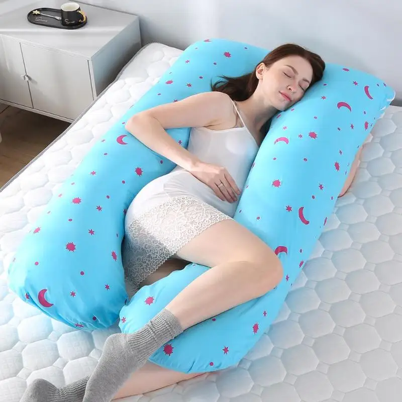 Женский чехол для подушки чистый цвет/принт съемный u-образный боковой спальный постельные принадлежности Подушка для беременных чехол домашний текстиль