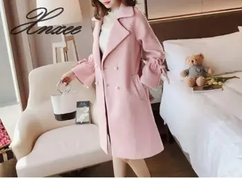 

Xnxee woolen coat female autumn and winter long section popular 2020 new woolen coat