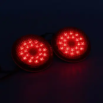 

2 Pieces 12V Red LED Tail Rear Bumper Reflector Light PC Lens For Toyota Scion XB IQ Sienna Taillight Brake Light