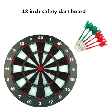 

18 Inch Leisure Entertainment Safety Dart Board Set Indoor Competition Activities Safety Dart Board 6 Darts