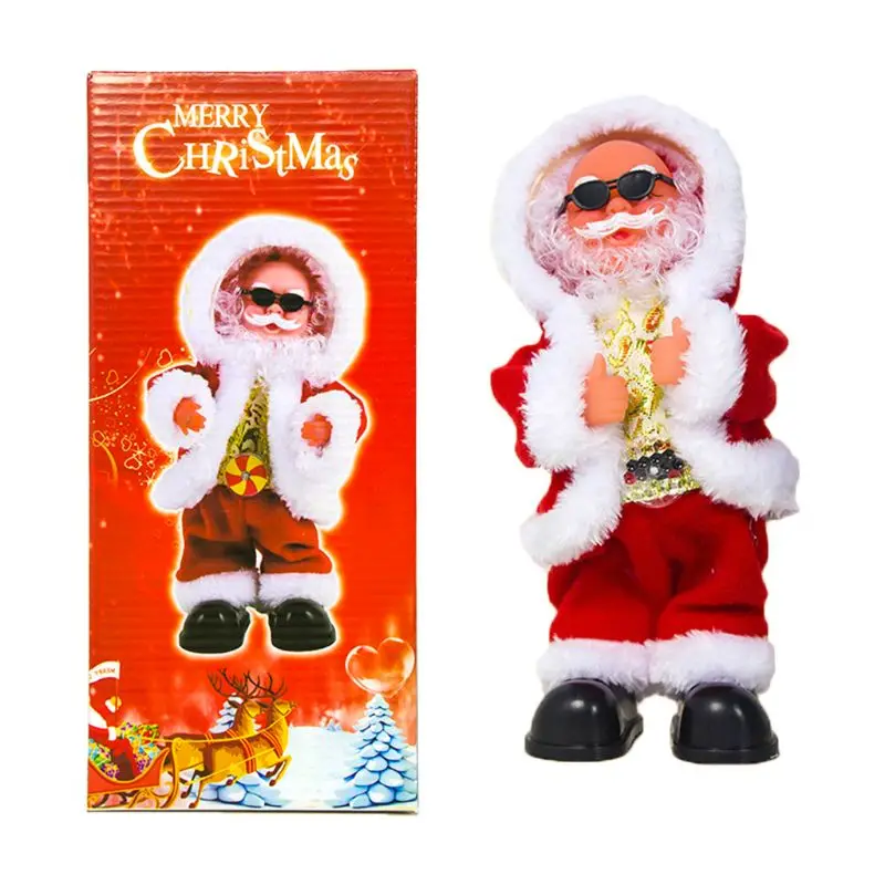 New Christmas Decorations Singing Santa Claus Automatic Uncap Electric Music Children Toy