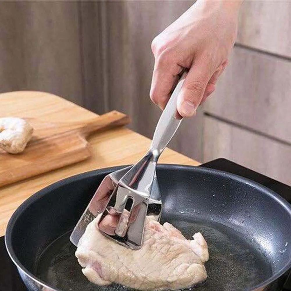 Stainless Steel Food Tongs Fried Fish Steak Clip Tong BBQ Grilling Tong Non-Stick Barbecue Grilling Cooking Tongs Kitchen Tools