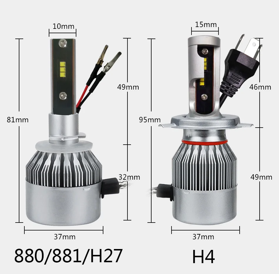 BAISHIDE зэс чип H4 светодиодный H7 4500K 8000K 6500K H1 H3 H8 H9 H11 9005 HB3 9006 HB4 60 Вт 12000LM Автомобильная Противо-Туманная светильник 12V C6 автомобилей головной светильник