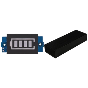 

4S Series Lithium Battery Capacity Indicator Module Blue Display 16.8V Battery Power Tester with Black Aluminum Radiator