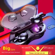 Беспроводные наушники для занятий спортом, бега, 6D, бас, беспроводная Bluetooth гарнитура, водонепроницаемые наушники с внешним аккумулятором и УФ-стерилизацией