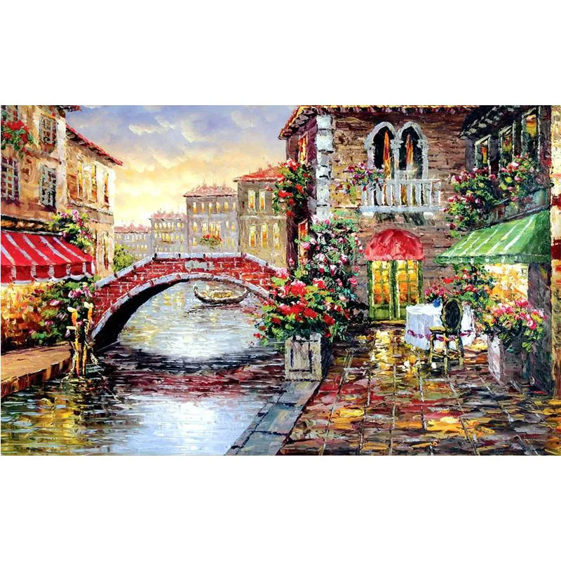 75*50CM Storage Bag DIY 1000Pcs Jigsaw Oil Painting Landscape Puzzle Wooden Paper Puzzles Educational Toys for Adults & Children |