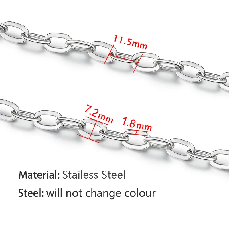 New Stainless Steel Chain For Jewelry Making Accessories DIY Charm Oval  Cable 3:1 Necklace Rolo Link Bracelet Handmade Supplies - AliExpress