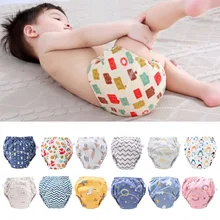 Pantalons d'entraînement imperméables en coton, couche réutilisable pour bébé, sous vêtements en tissu lavable, culottes