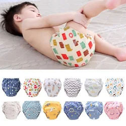 Pantalons d'entraînement imperméables en coton, couche réutilisable pour bébé, sous vêtements en tissu lavable, culottes 