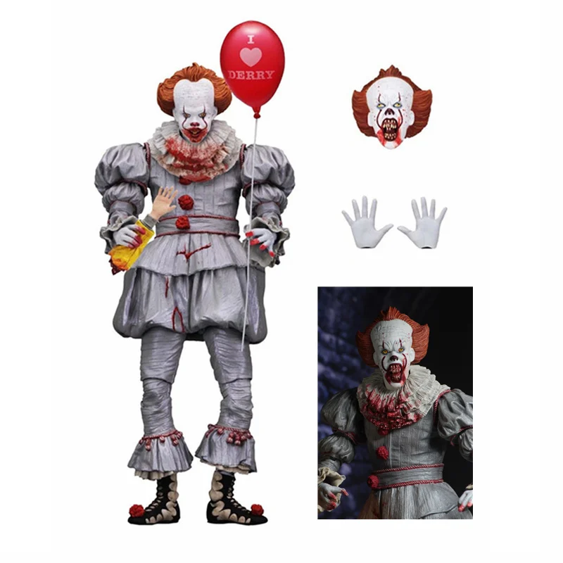 

18cm KO's NECA 7" Bloody Edition IT Action Figure le Limited Ultimate Pennywise SDCC Movie Chapter Gamestop Exclusive Doll Toys