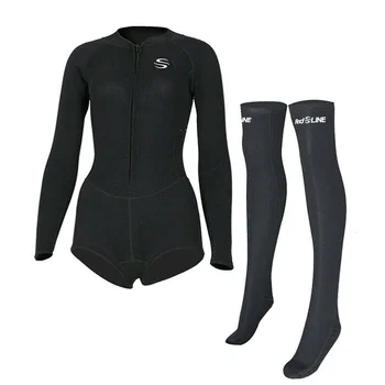 

Ladies Swimwear Long Sleeve Wetsuit Zipper Diving Suit Sports Supplies