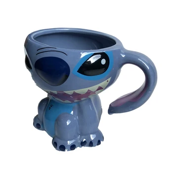 

300ML Cartoon Mugs Stitch Ceramic Coffee Mug Anime Lion And Stitch mugs coffee cups Eco-Friendly Breakfast Drinkware for gifts