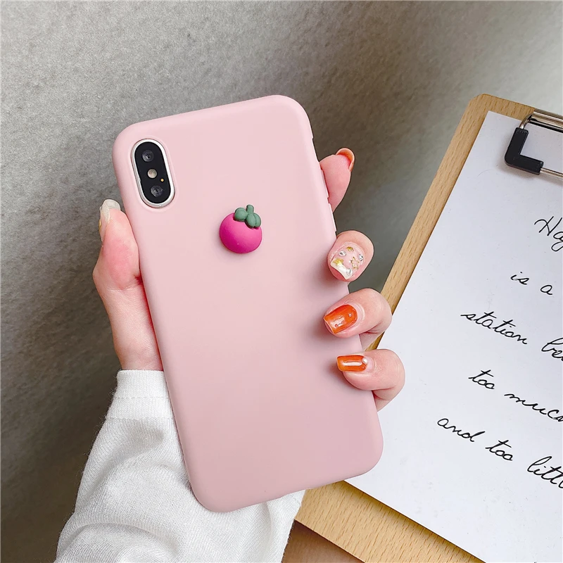 

3D Fruit Peach Grape Silicone Case For OPPO A33 37 39 59 71 73 79 83 3 7 R9 R11 R17 Plus A1K K1 F9 F11 Pro Realme5 3 Pro C2