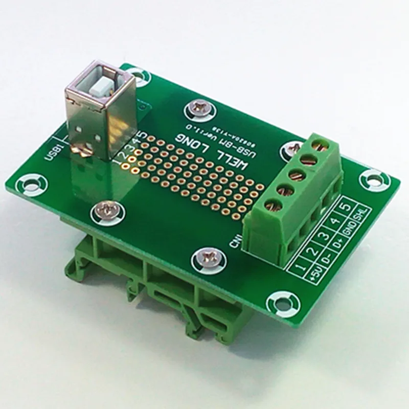 Usb Тип B Женский вертикальный разъем Breakout Board