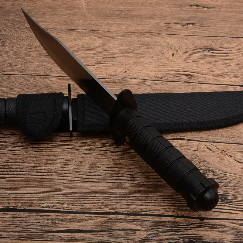 ToughKeng тактический охотничий армейский нож с фиксированным лезвием ABS пластиковая ручка, прямой нож в стиле Боуи с оболочкой