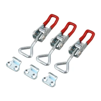 

4001 100Kg 220Lbs Holding Capacity Latch Door Button Toggle Clamp 3pcs
