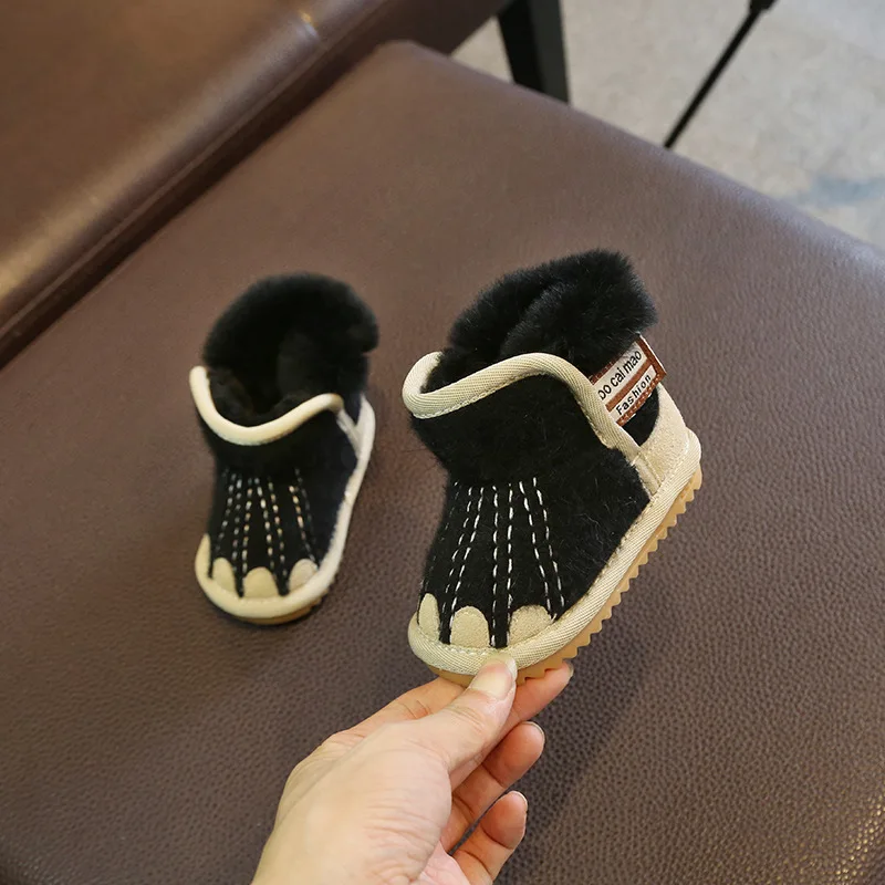 Зима г. Новые детские теплые ботинки обувь для малышей повседневная детская обувь с мягкой подошвой из хлопка для детей от 1 до 3 лет