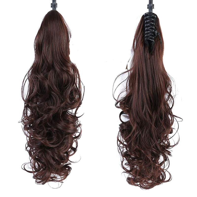 Synthetic Long Curly Ponytail Claw Natural False Hair Clip In Hair Extensions For Women Heat Resistant Hairpieces LUPU