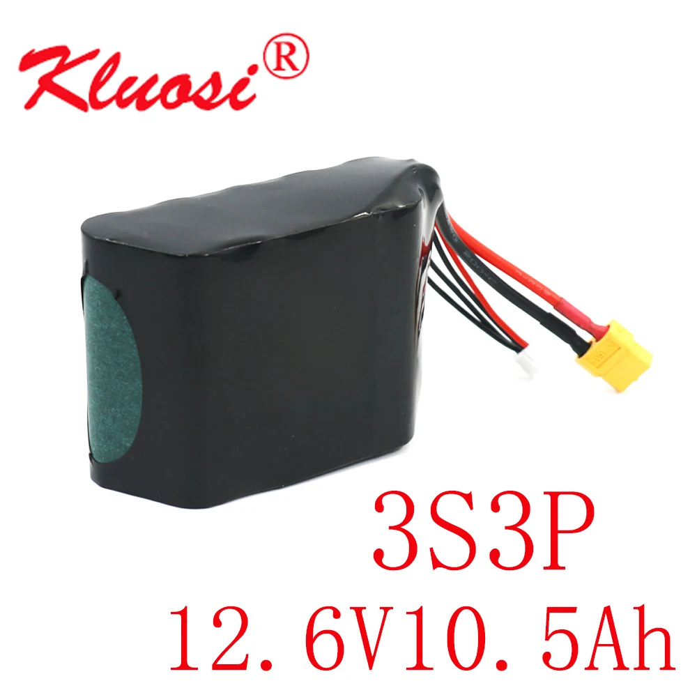 KLUOSI 3S3P 12V 10.5Ah 10Ah 12 6 V Высокая Ёмкость Бла (беспилотный летательный аппарат