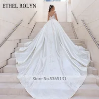 ETHEL ROLYN Luxury Ball Gown Wedding Dresses For Women Royal Beaded Lace Appliques Off Shoulder Wedding Gown Vestidos De Novia 2