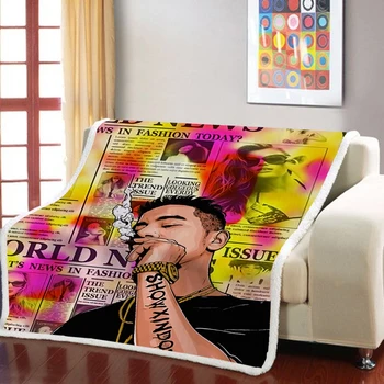 

Fashion Party Trend Sherpa Blanket Rock And Roll Weighted Blanket Picnic Travel Throw Blanket Home Textile Nap Office Blanket
