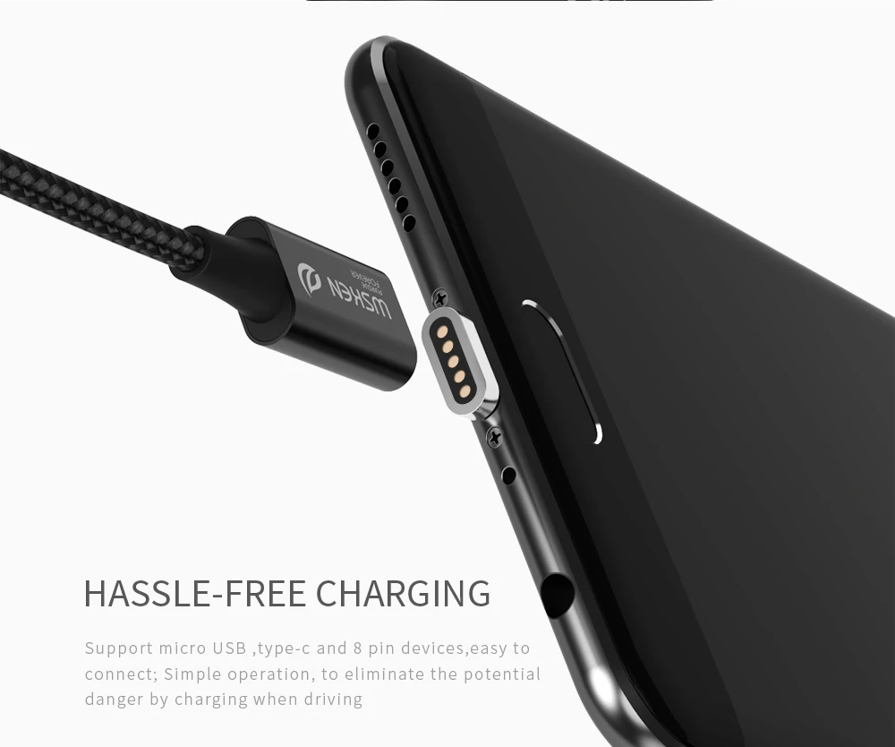 WSKEN Lite1 Магнитная Зарядка через usb кабель Micro Тип usb C для быстрой зарядки и передачи данных провод для Samsung Xiaomi Магнитная Зарядное устройство для iPhone XR