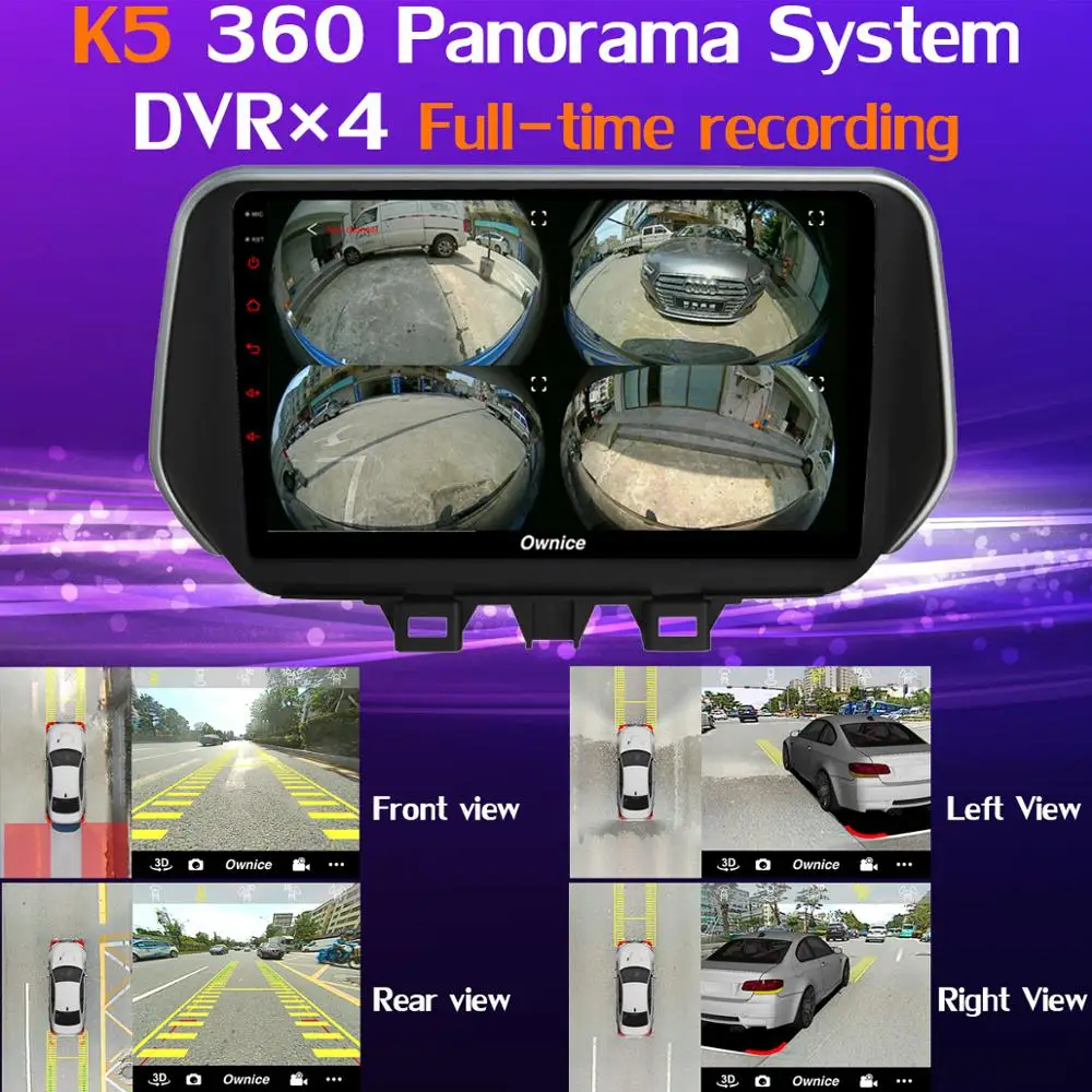 Best 1 din 360°Camera Android 9.0 8Core 4+64G GPS Radio CarPlay DSP Car Multimedia Player For Hyundai Tucson IX35 2018 2019 Head Unit 4