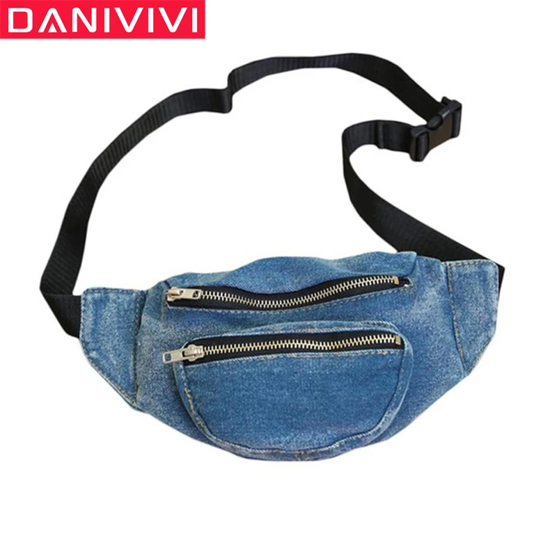 denim fanny pack