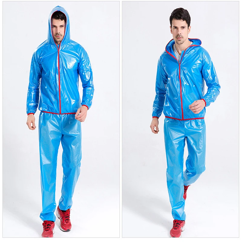 Black Motorcycle Bicycle Cycling Women's Men's Raincoat Waterproof Outdoor Sports Riding Fishing Rain Coat Set Work Unisex