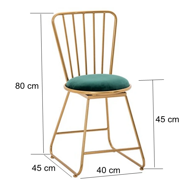 Стул для макияжа обеденный стул туалетный столик стул Железный арт современный простой кухонный Гостиная Спальня Кофе в помещении чай обеденный стул