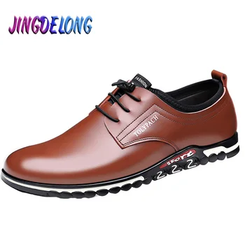 

Brand Mens Casual Shoes Genuine Leather Mens Dress Shoes Fashion Men's Loafers Moccasins Mens Style Shoes Breathable Shoes 38-45